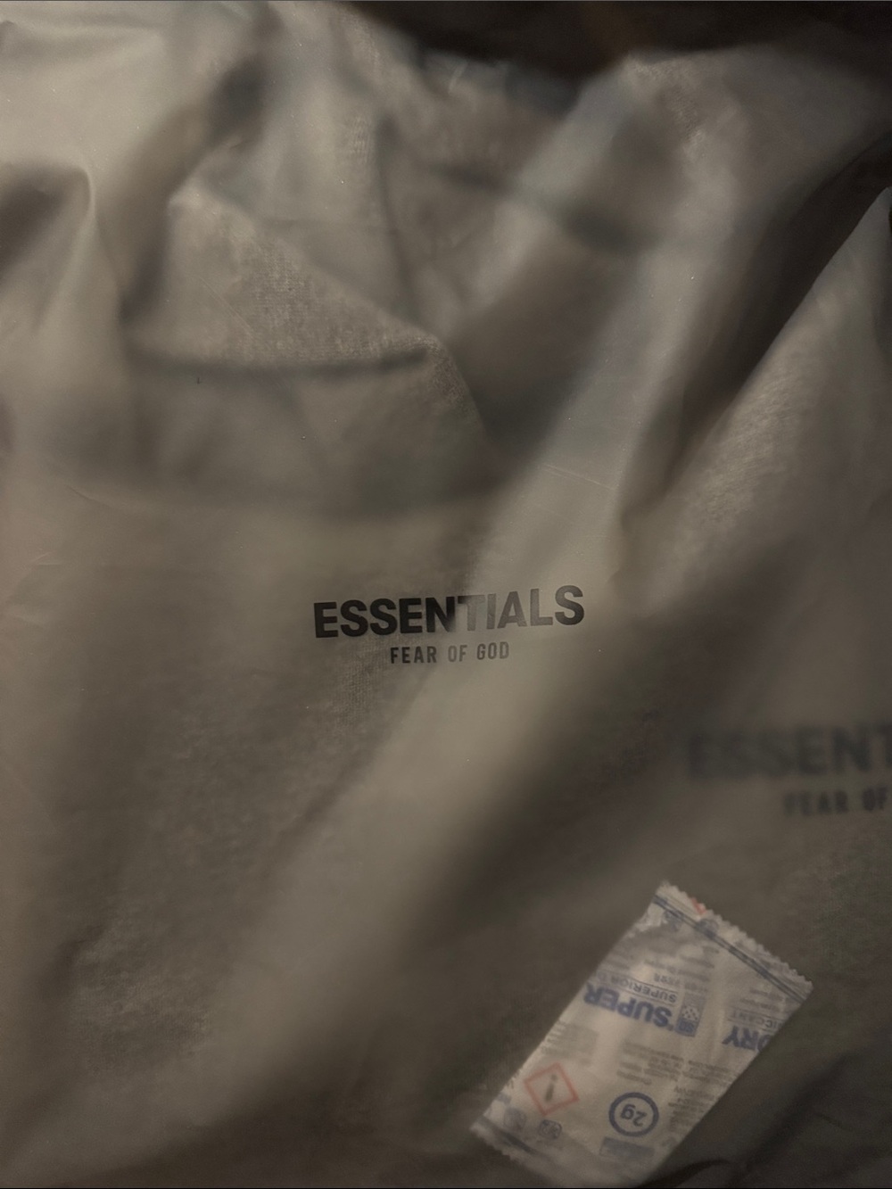 BRAND NEW ORIGINAL PACKING Fear of God ESSENTIALS Tee - Gray with Black Logo